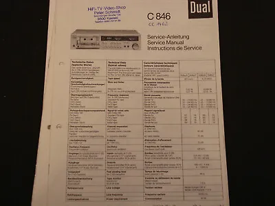 Kaufen Original Service Manual Schaltplan  Dual C 846 • 12.50€