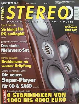 Kaufen Stereo 2/07 Marantz SA-7, Elac FS 137, Kef IQ 7, Denon D-F103 HR, Nagra CDC • 4€
