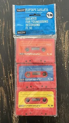Kaufen Mallory FLIPTAPE 90 Min Blank Cassette Tape (pack Of 3). Vintage Made In USA • 6€