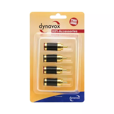 Kaufen Dynavox Cinchstecker Carbon 4er-Set Vergoldet High End RCA Für Kabel Bis 6,9mm • 9.65€