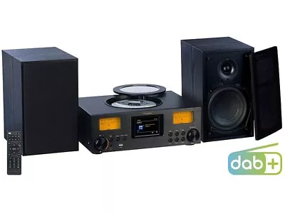 Kaufen VR-Radio Micro-Stereoanlage: Webradio, DAB+, CD, Bluetooth, App, 300 W, Schwarz • 220€