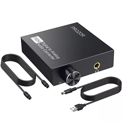 Kaufen 192kHz DAC Audio Konverter Toslink Koaxial Zu Analog Adapter Mit Optischem Kabel • 18.99€