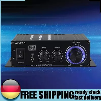 Kaufen AK-280 Audio Power Amplifier 40W+40W Speaker Power Amp Dual Channel Music Player • 20.63€