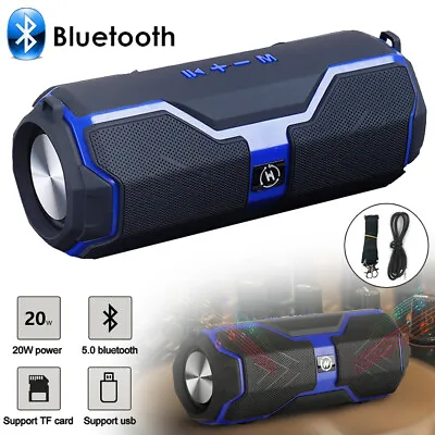 Kaufen Bluetooth 5,0 Lautsprecher Musikbox Tragbarer Kabelloser HIFI Stereo Subwoofer • 18.98€