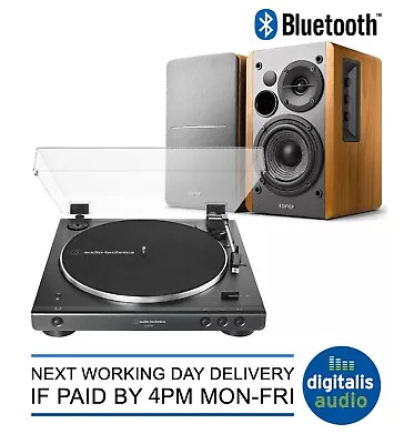 Kaufen Audio-Technica Bluetooth AT-LP60XBT Plattenspieler Und Edifier R1280DB Ahorn Lautsprecher • 290.69€