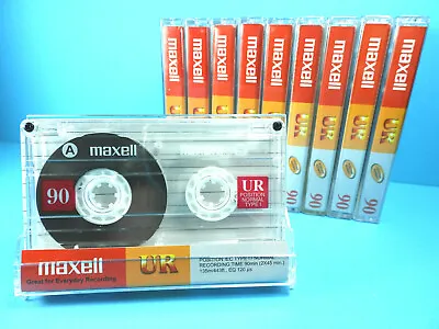 Kaufen 🙈 10x Kassetten Cassettes Tapes Casetes * MAXELL UR 90 * IEC TYPE I 1 * 06 • 15€