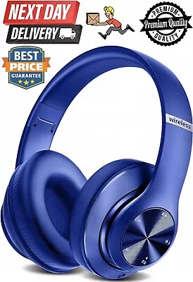 Kaufen Kabellose Über-Ear-Kopfhörer Mit Geräuschunterdrückung - Blau - Neu 2024 Modell Bluetooth • 46.68€