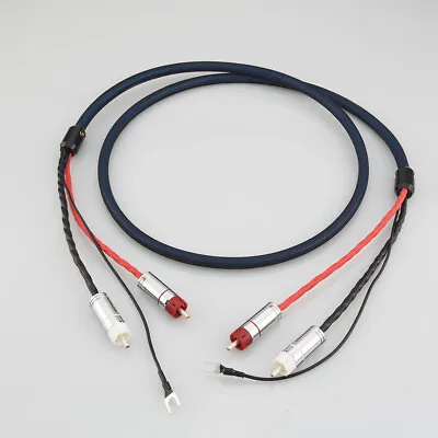 Kaufen Versilbertes Hi-Fi-Tonarmkabel 2RCA2RCA Spade Ground Wire • 58.91€
