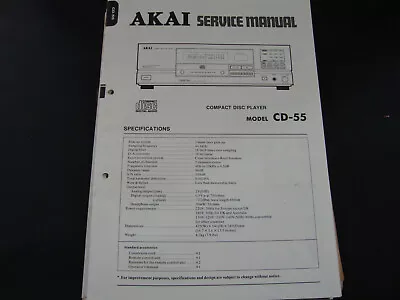 Kaufen Original Service Manual AKAI CD-55 • 13.50€