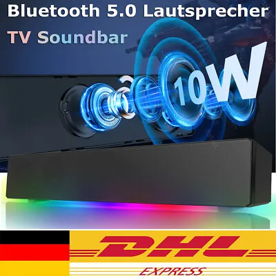 Kaufen Soundbar Wireless Bluetooth Subwoofer Lautsprechersystem Surround TV Heimkino BT • 23.99€