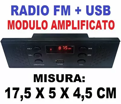 Kaufen Modul Verstärkt Lautsprecher Akustik Panel Einbau Radio+USB 17,5 X 5 CM • 34.36€