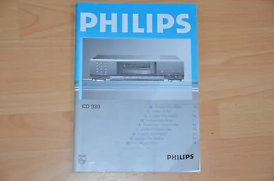 Kaufen Bedienungsanleitung Philips CD 930  900 Er Serie • 3.98€