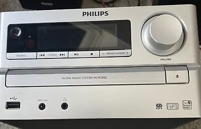 Kaufen Philips MCM2000 Micro Musik System CD Player MP3 USB Kopfhörer Anschluss 2 Boxen • 5.50€