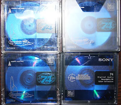 Kaufen 4x SONY MINI DISC - 74 MIN. - DIGITAL AUDIO RECORDABLE MD - GEBRAUCHT - BLUE • 9.99€