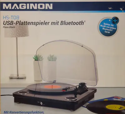 Kaufen Maginon USB PLATTENSPIELER M. Lautsprecher Und Blutooth HS-T08 Schwarz • 59.90€
