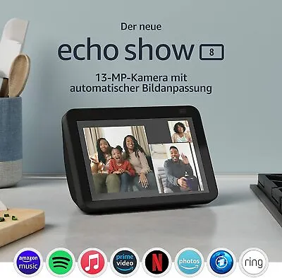 Kaufen Der Neue Echo Show 8 Schwarz (2.Generation 2021) Alexa Smart Sprachsteuerung NEU • 119.90€