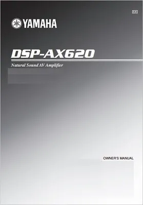 Kaufen Yamaha DSP-AX620 - AV-Verstärker - Bedienungsanleitung - BENUTZERHANDBUCH  • 8.22€