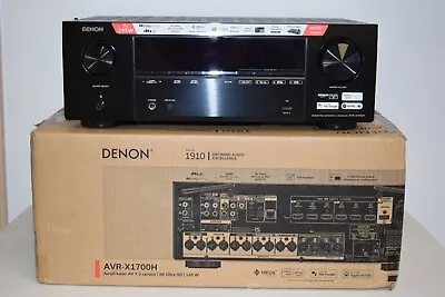 Kaufen Denon AVR-X1700H  7.2 A/V-Receiver Dolby Atmos HEOS 8K AirPlay 2 Schwarz OVP • 399€