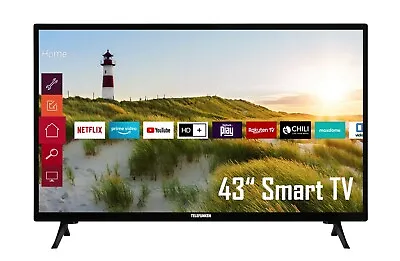 Kaufen Telefunken Fernseher Smart TV 43 Zoll 108 Cm LED Full HD Triple Tuner HDR DVB-C • 209.99€