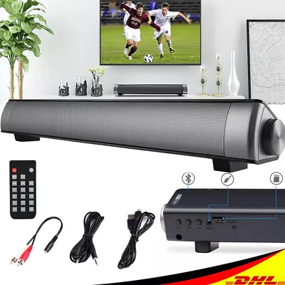Kaufen Soundbar Wireless Lautsprechersystem Subwoofer Bluetooth TV Heimkino 3.5mm AUX • 23.99€