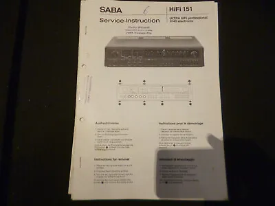 Kaufen Original Service Manual Schaltplan Saba Ultra Hifi Professional 9140electronic • 12.50€