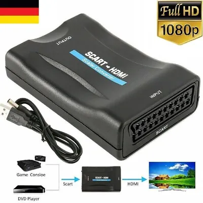 Kaufen Scart Zu Auf HDMI Konverter Wandler AV Scaler Converter Adapter 1080P HD TV NEU • 8.29€