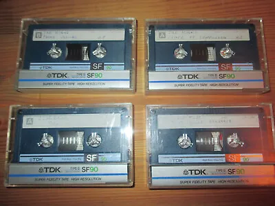 Kaufen 4 X  TDK SF 90 Cassette Type II High Bias Audio Kassette MC Konvolut III • 12€