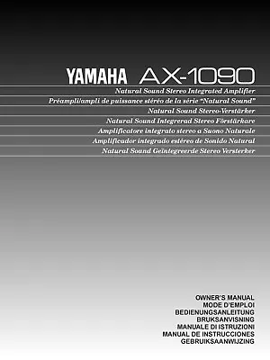 Kaufen Bedienungsanleitung-Operating Instructions Für Yamaha AX-1090  • 9.50€