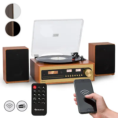 Kaufen Stereoanlage Digital DAB+ FM Radio Plattenspieler Bluetooth CD Player Champagner • 187.99€