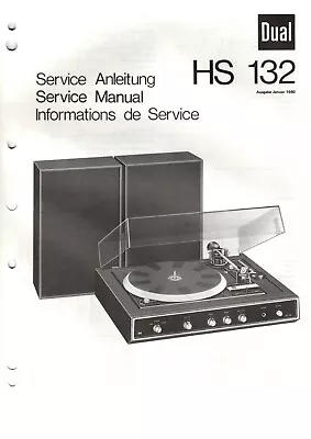 Kaufen DUAL Plattenspieler HS 132 Service Manual • 10€