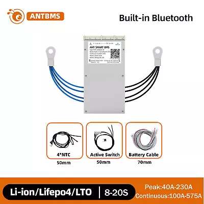 Kaufen ANT Smart BMS 8S-22S 100A-575A Li-ion LiFePo4 BMS W/Active Balance Bulid In BT • 136.43€