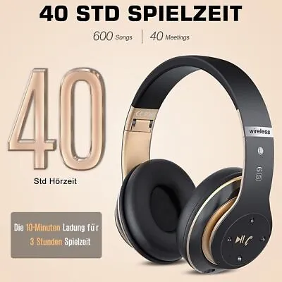 Kaufen Bluetooth Kopfhörer Over Ear Kabellos Mit 5 EQ-Modi HiFi Stereo Wireless • 20.81€
