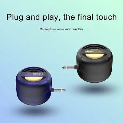 Kaufen Mini Lautsprecher 3,5 Mm AUX Typ-C Audio Buchse MP3 Player Verstärker Für Handy • 10.96€