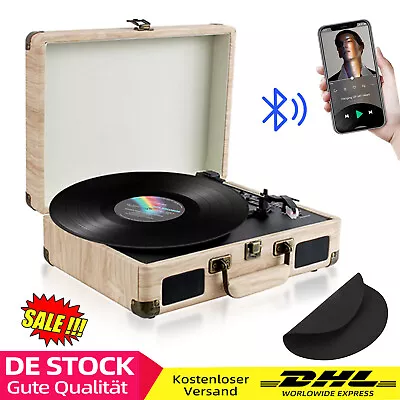 Kaufen Koffer Plattenspieler Lautsprecher Bluetoot USB Port Schallplatten Spieler Vinyl • 54.81€
