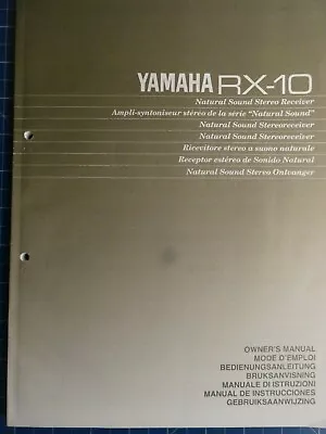 Kaufen YAMAHA CDX-10 Natural Sound Stereo Receiver Owner's Manual H6544 • 9.95€