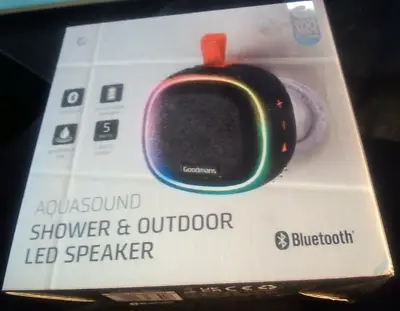 Kaufen Goodmans Aquasound Dusche & Außen-LED-Lautsprecher. Bluetooth. 386839. Schneller Versand • 18.04€