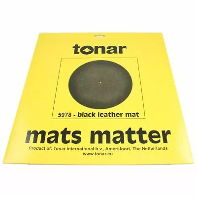 Kaufen Tonar Schwarz Leder Plattenspieler Matte (Einzel) • 34.21€