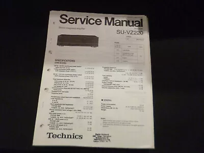 Kaufen Original Service Manual Schaltplan Technics SU-VZ220 • 12.50€