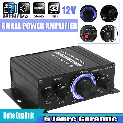 Kaufen 400W HiFi Verstärker Vollverstärker 2 Kanal Mini Stereo Audio Amplifier MP3 DVD • 15.87€