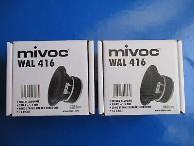 Kaufen 2 Stück MIVOC WAL416 High-End-Tieftöner Mit Inverser Aluminiumkalotte (1) • 39€
