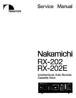 Kaufen Service Manual-Anleitung Für Nakamichi RX-202  • 12€