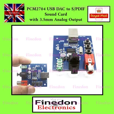 Kaufen PCM2704 USB DAC Auf S/PDIF Soundkarte Audio Decoder Platine 3,5 Mm Analogausgang • 12.19€