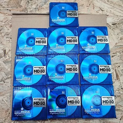 Kaufen 10x MDs Bestmedia Minidisc MD 80  Minidisk BLANKDISC Leer  80 Min. Vom Händler • 39.99€