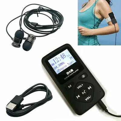 Kaufen Pocket Digital Audio DAB/DAB+ FM Radio Earphone Bluetooth MP3 Player DAB-P7 • 23.79€
