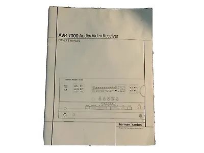 Kaufen Harman Kardon AVR7000 Owner‘s Manual • 8€