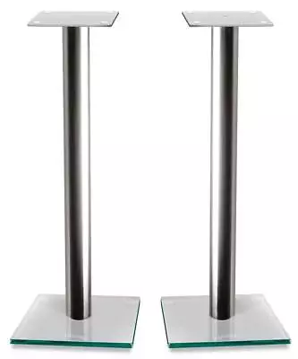 Kaufen NorStone 1 Paar Lautsprecherständer EPUR, 60cm, Stands, Schwarzglas, Silber • 139€
