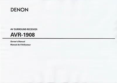 Kaufen Bedienungsanleitung-Operating Instructions Für Denon AVR-1908  • 12.50€