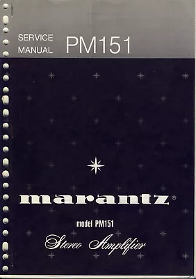 Kaufen Orig. Service Manual  Marantz PM151, 13 Seiten + Großer Gefalteter Schaltplan • 9€