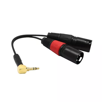 Kaufen Dual 3 Pin XLR Stecker Zum Rechten Winkel 3,5 Mm Mic Splitter Audio Kabel 20 Cm • 8.96€
