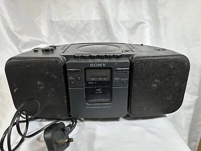 Kaufen Sony CFD-20L CD Radio Kassette Band Player Recorder Ghettoblaster Schwarz Bitte Lesen • 29.12€